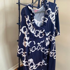 Lilly Pulitzer Dress - Navy Anchor Chain - XL